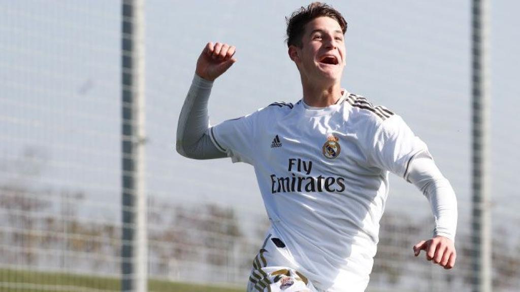 Miguel Baeza, en un partido del Castilla