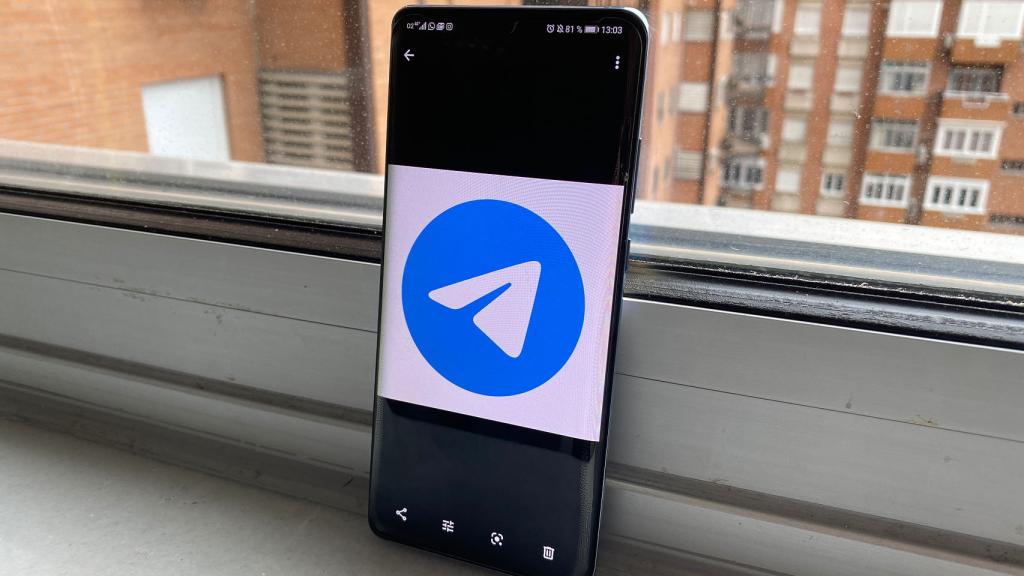 Aplicación móvil de Telegram.