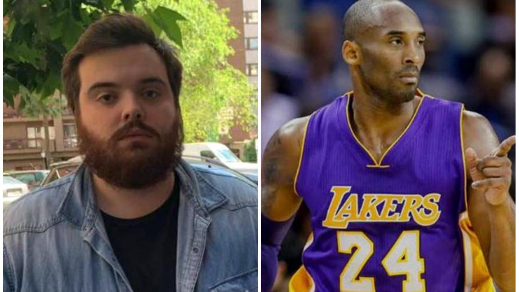 Por la izquierda, el comentarista Ibai Llanos y el difunto Kobe Bryant.