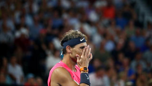 Nadal, durante su partido ante Thiem.