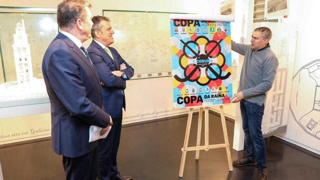 Presentado el cartel de la Copa del Rey de Hockey, obra del coruñés Antón Lezcano