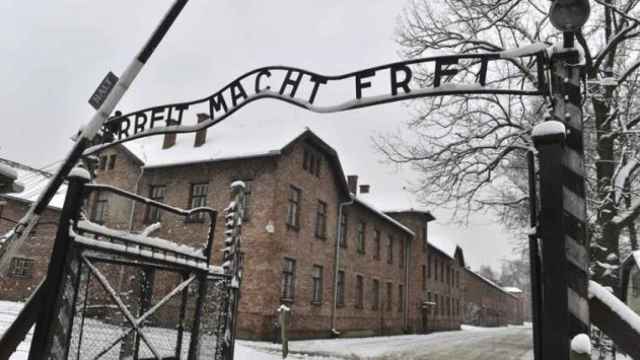 Entrada al campo de concentración de Auschwitz.