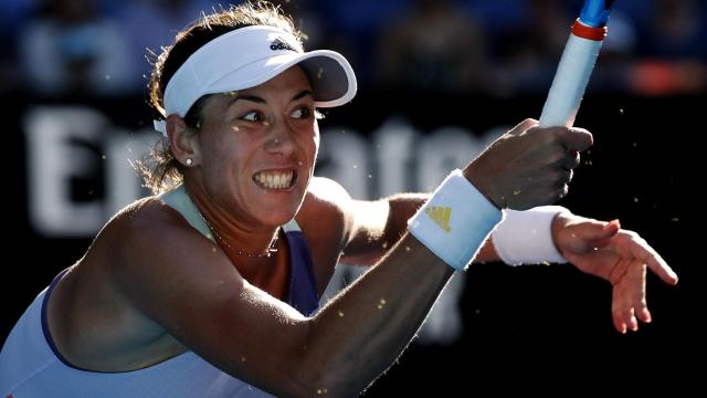 Muguruza, durante un partido en el Abierto de Australia.