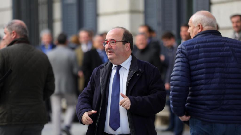 Miquel Iceta, en el Congreso de los Diputados el día en el que Pedro Sánchez fue investido.