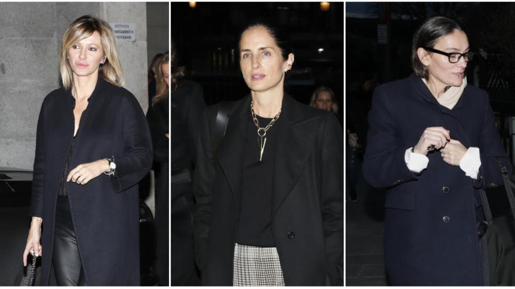 Susanna Griso, Carolina Herrera y Laura Ponte, a su llegada a la catedral de La Almudena.