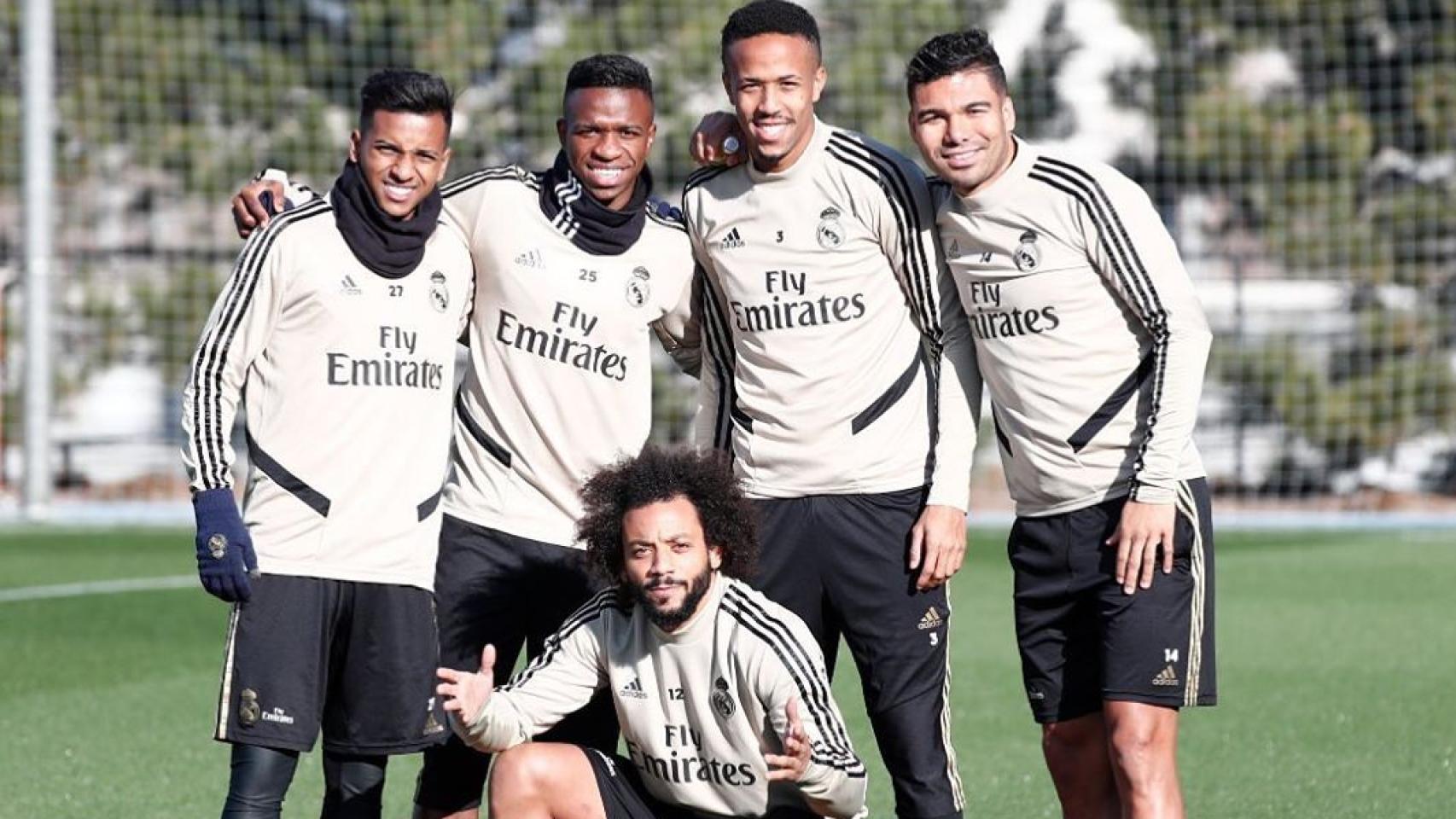 Rodrygo Goes, Vinicius Junior, Eder Militao, Marcelo y Casemiro