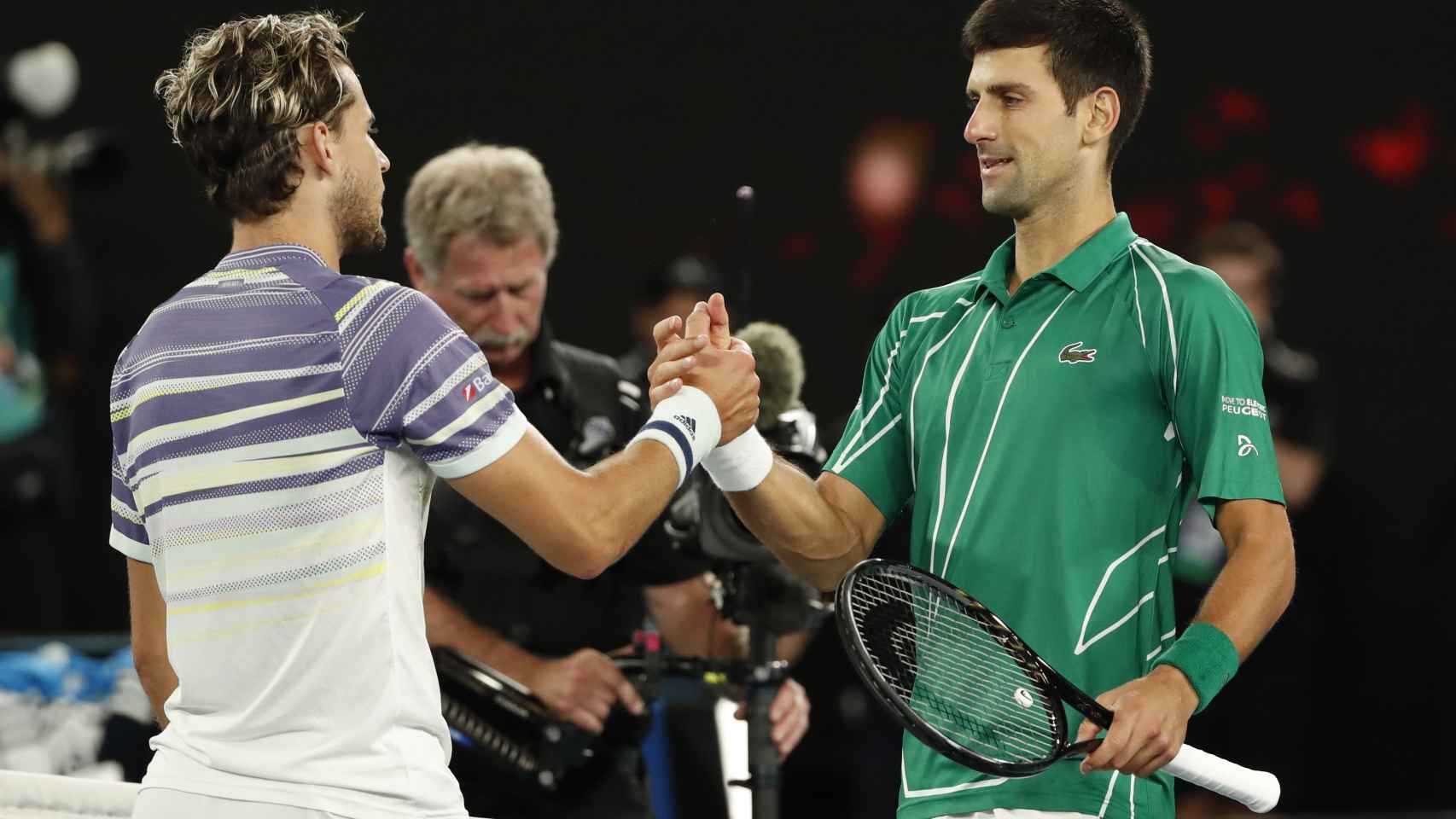 Djokovic y Thiem en la final del Open de Australia 2020