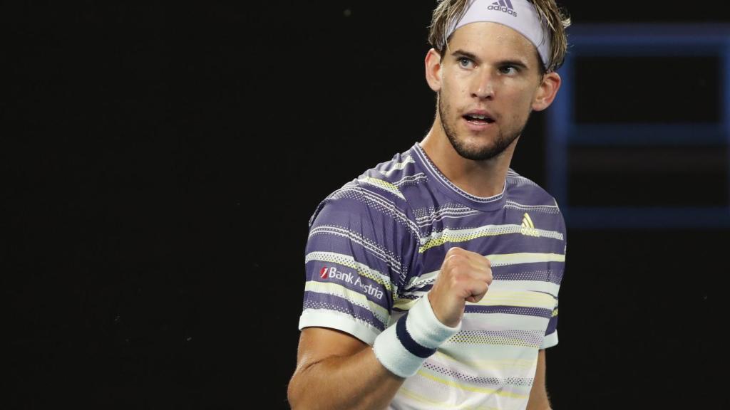 Thiem, durante la final del Abierto de Australia