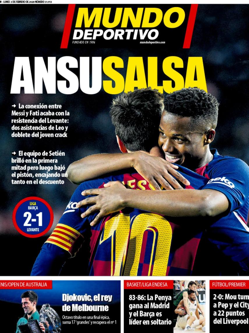 La portada del diario Mundo Deportivo (03/02/2020)