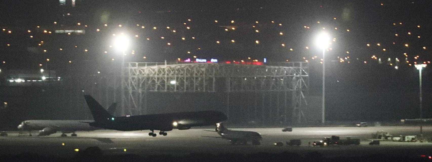 El avión de Air Canada que ha aterrizado en Barajas.