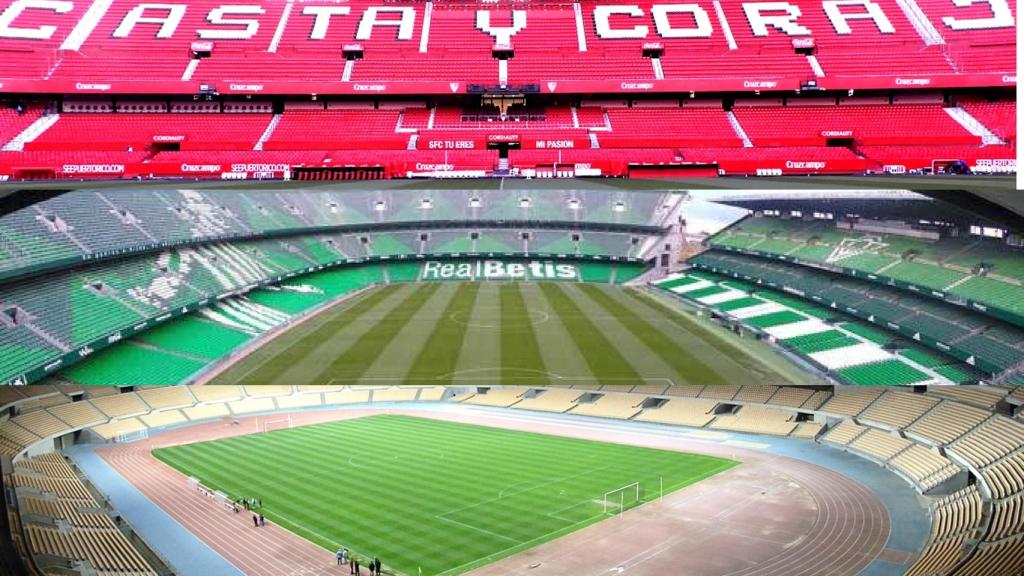 Sánchez Pizjuán, Benito Villamarín y el Estadio de La Cartuja