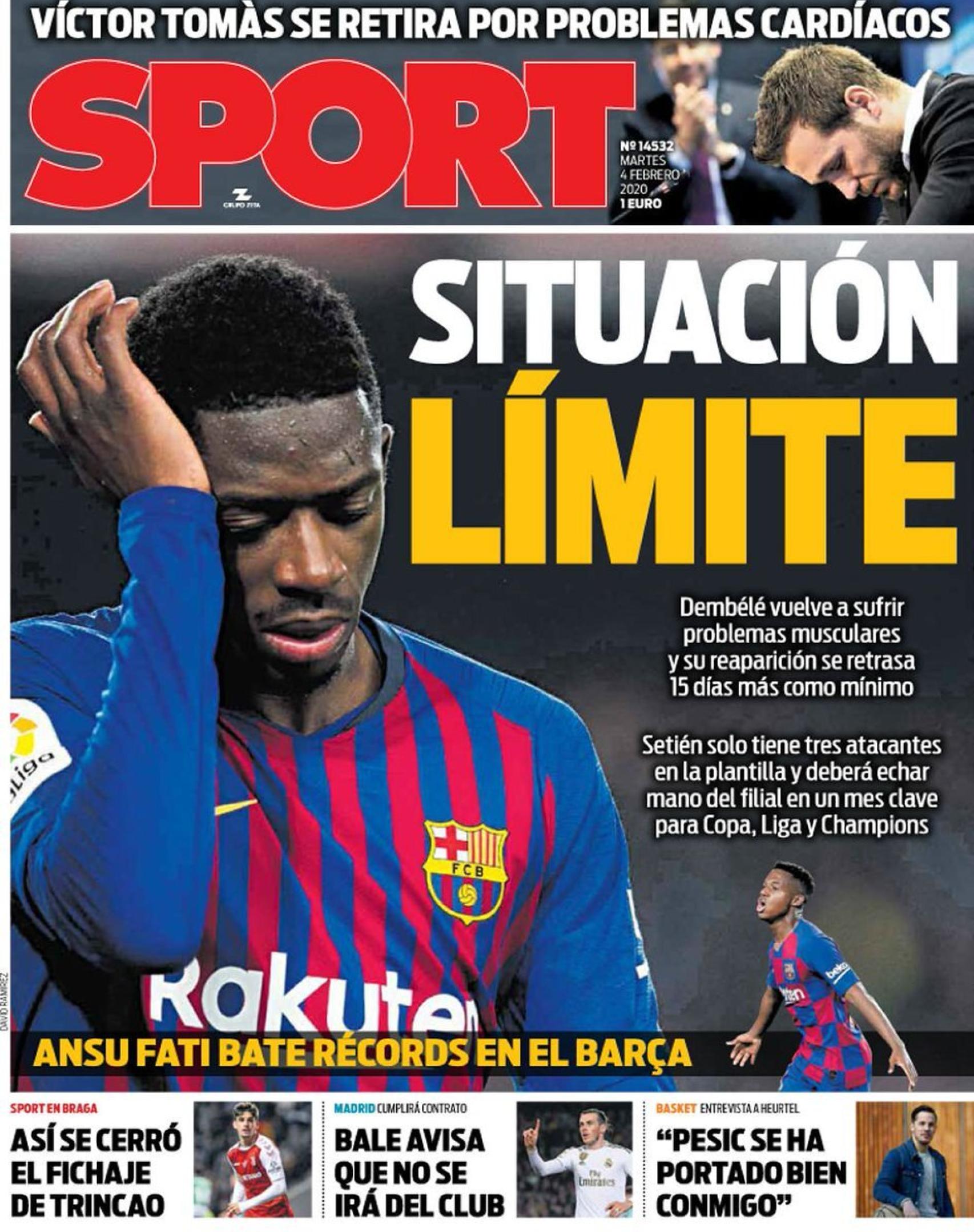 Portada SPORT (04/02/2020)