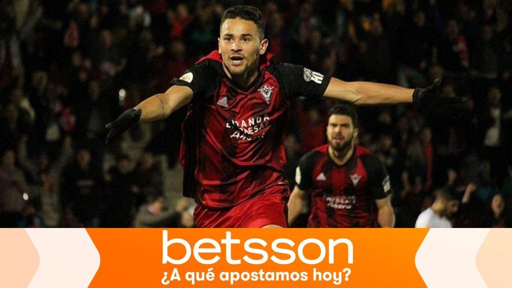 El Mirandés celebra un gol en la Copa del Rey