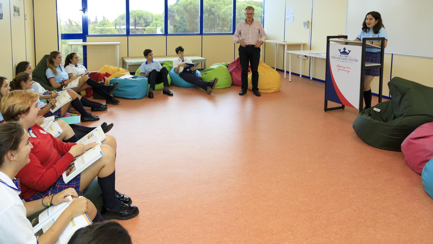 Un aula del Colegio El Centro Inglés (Cádiz).