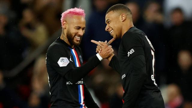 Neymar y Mbappé, durante su último partido juntos