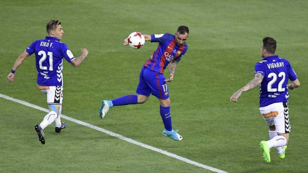 El Alavés durante la final de la Copa del Rey de 2017