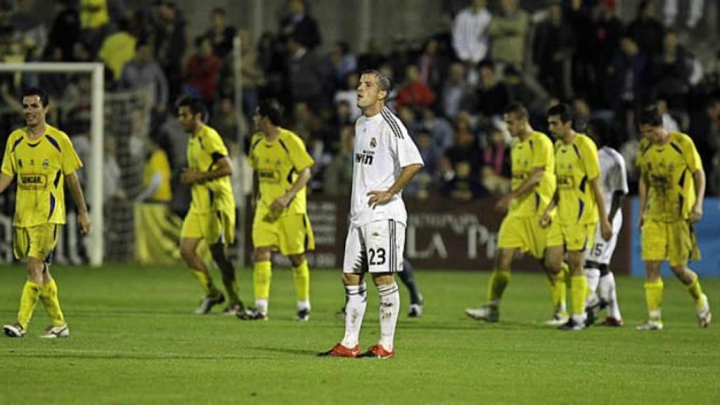 Van der Vaart en la eliminación ante el Alcorcón en 2009