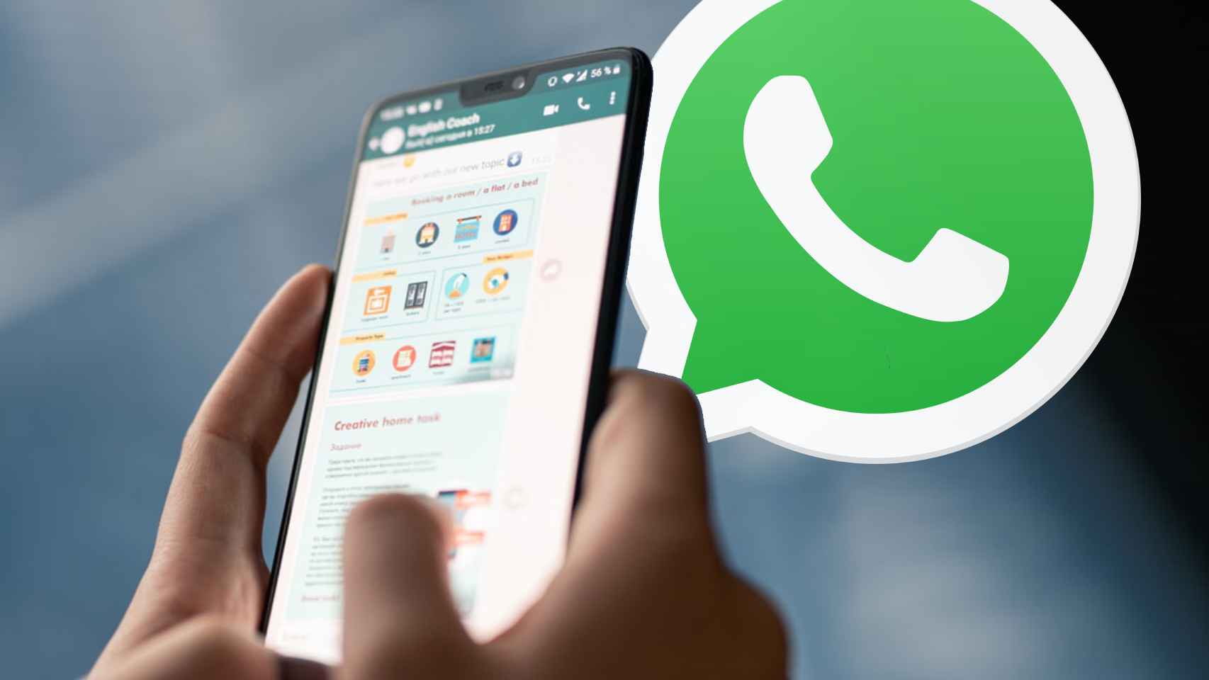 WhatsApp y un smartphone