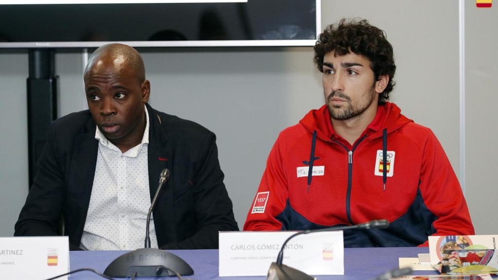 Joan Lino y Carlos Gómez Antón, durante la presentación