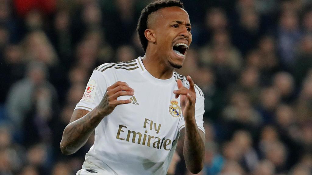 Eder Militao, durante un partido del Real Madrid