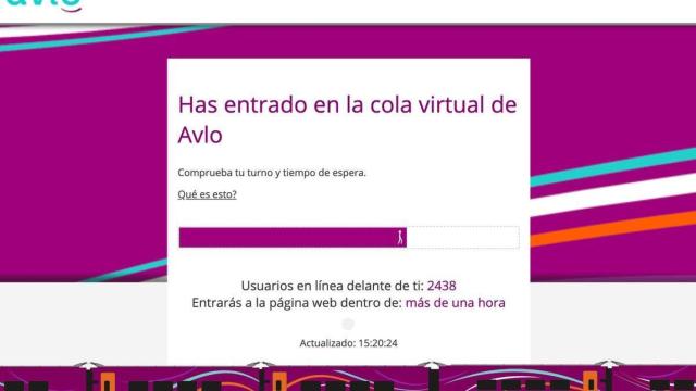 Web de Avlo totalmente colapsada.