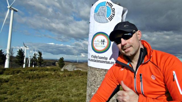 Vidal Soto en el pico del Pilar (A Coruña).