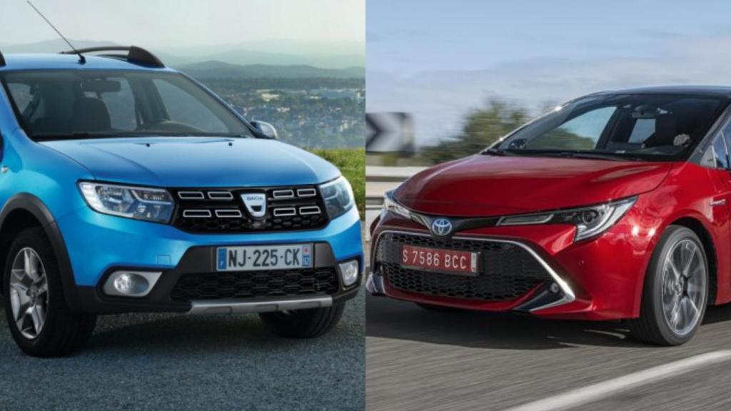 El Dacia Sandero es el diésel más vendido, mientras que el Toyota Corolla es el líder de los 'ecológicos'.