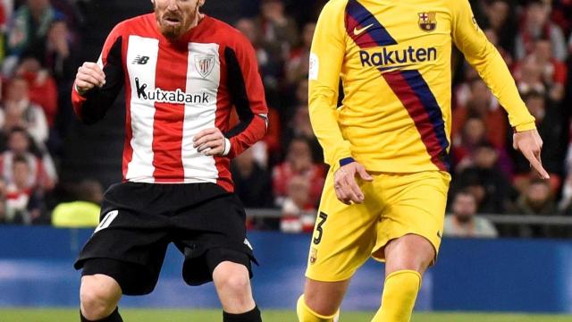 Piqué, durante un momento del partido