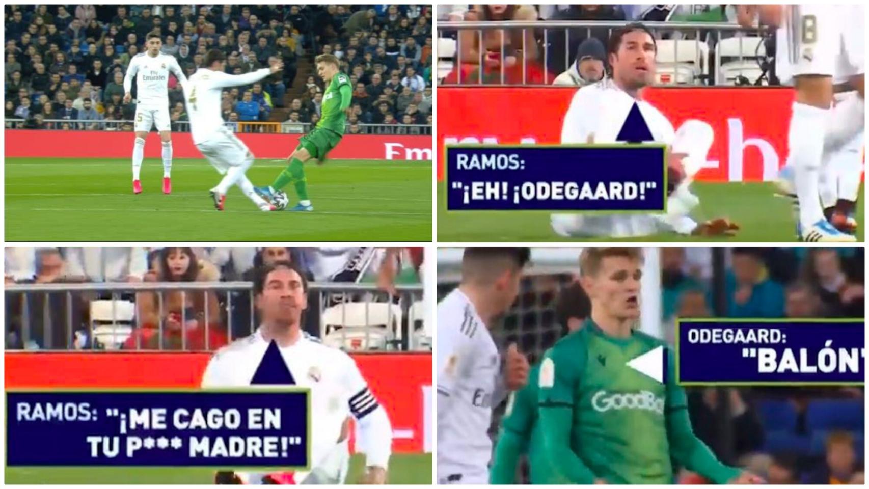 La bronca de Sergio Ramos a Odegaard