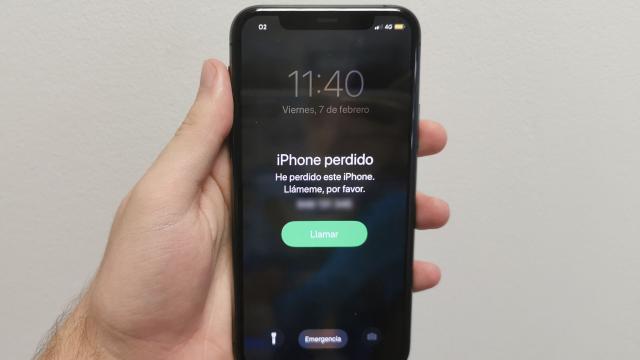 iPhone con el Modo Perdido.