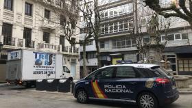 Coche de la Policía Nacional en A Coruña.