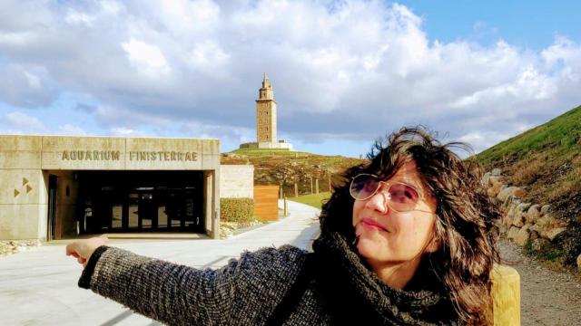 La cantante coruñesa en el Aquarium Finisterrae.