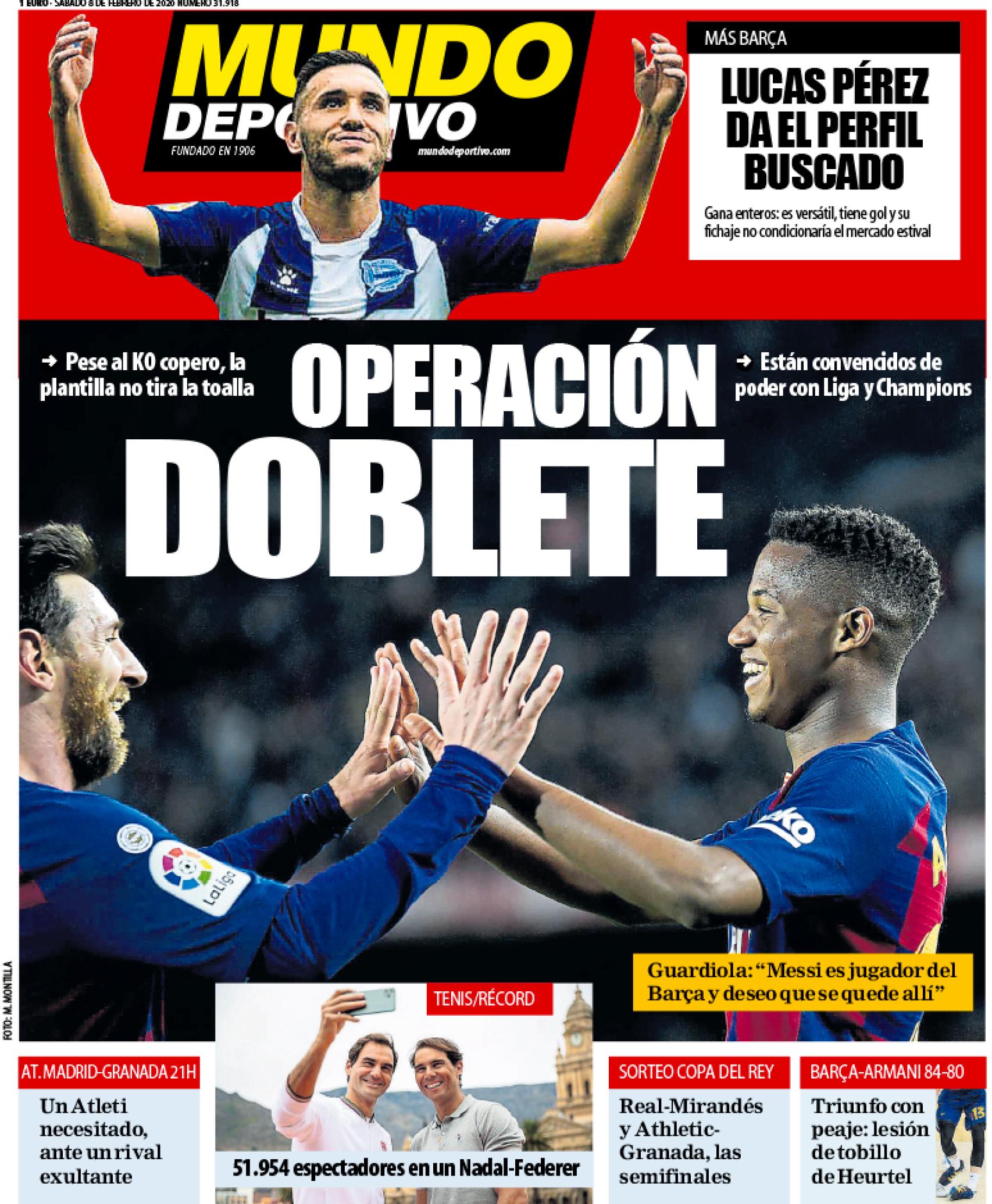 Portada Mundo Deportivo (08/02/2020)