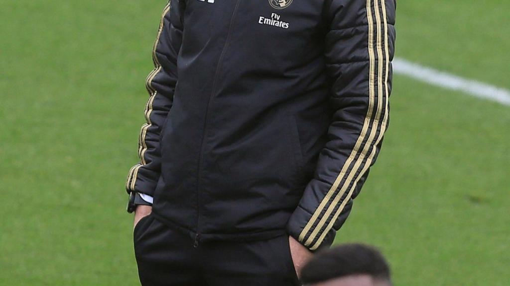 Zidane, durante el último entrenamiento