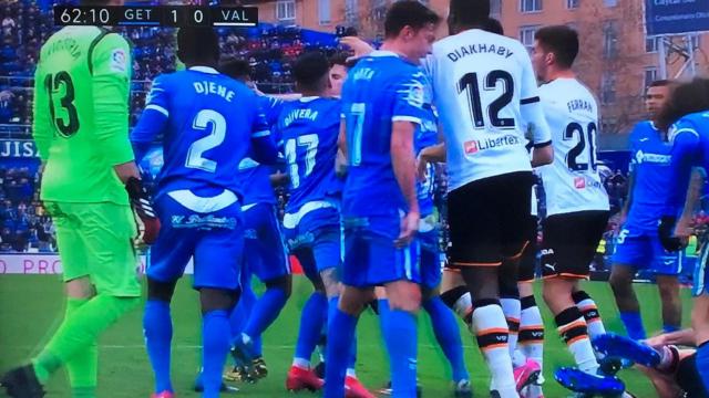 Tangana en el Getafe - Valencia de Liga