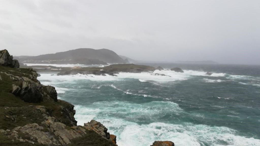 Imagen de la costa de Valdoviño durante un temporal.