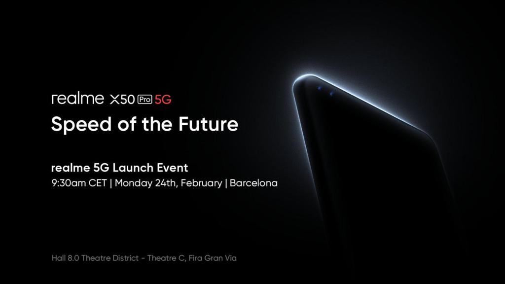 Anuncio de la presentación del Realme X50 Pro 5G.