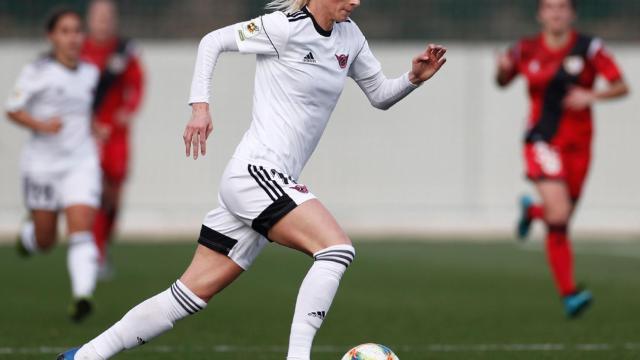 Sofia Jakobsson, en el CD Tacón - Rayo Vallecano femenino de la Copa de la Reina