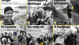 Historias de peregrinos que realizaron el Camino de Santiago en la página.