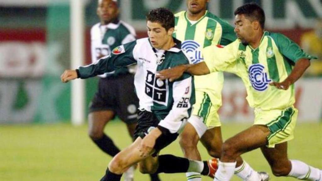 Cristiano Ronaldo, durante un partido con el Sporting de Portugal