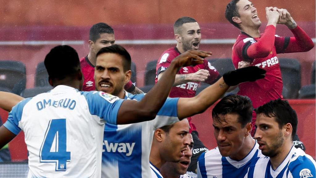 Keneth Omeruo, Recio, Cucho Hernández, Raúl De Tomás, Bernardo Espinosa, Javi López, Dani Rodríguez y Antonio Raillo