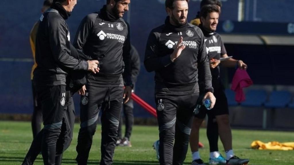 José Bordalás, durante un entrenamiento