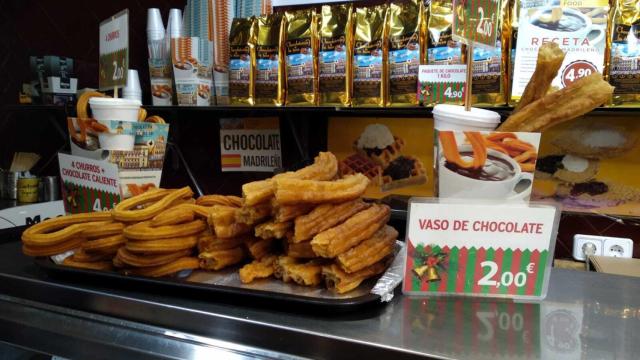 Churros artesanos vendidos en Sol.