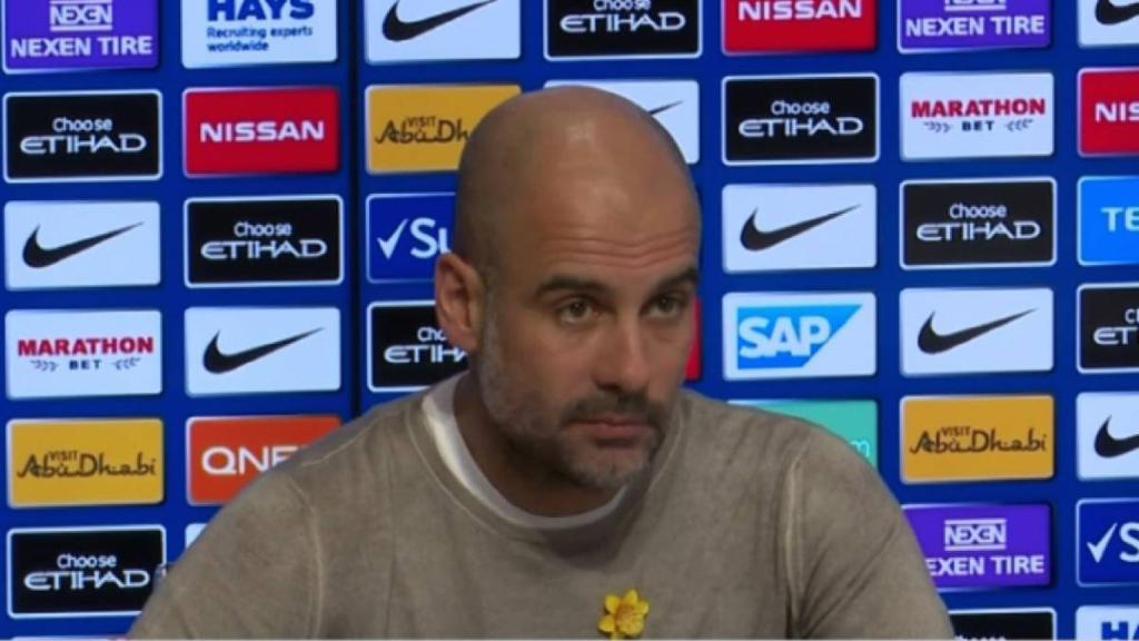 Pep Guardiola en rueda de prensa