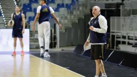 Pablo Laso, durante un entrenamiento en la Copa del Rey