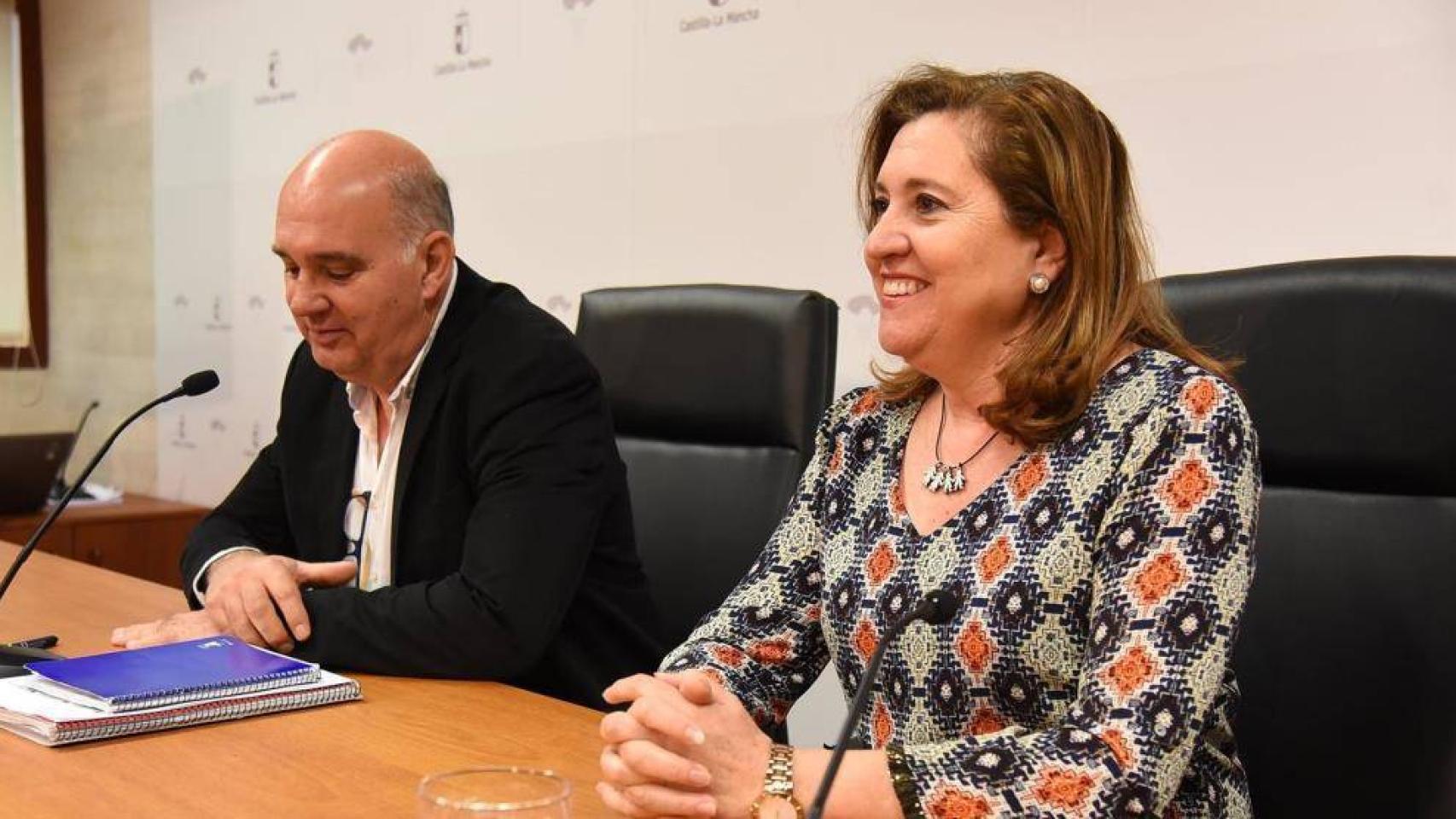 La consejera de Educación, Cultura y Deportes de CLM, Rosa Ana Rodríguez, en rueda de prensa