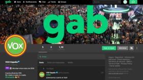 La cuenta de Vox en Gab.