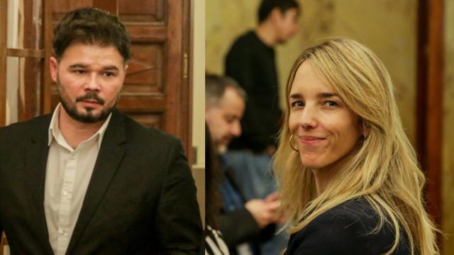 Gabriel Rufián (ERC) y Cayetana Álvarez de Toledo (PP).