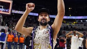 Sergio Llull celebra la Copa del Rey