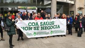 Protesta en A Coruña contra la privatización de la sanidad